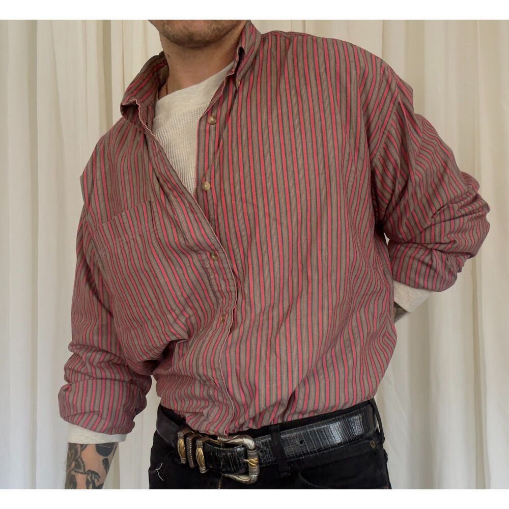 VINTAGE '80s London Fog Button Down Shirt size Large